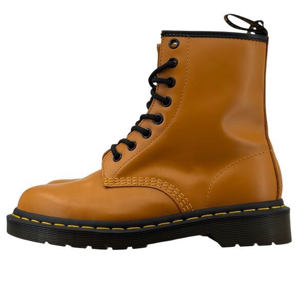 Dr. Martens 27139 Pumpkin Orange Smooth Leather Combat Boot Women's US 5 M 6 L - Picture 3 of 11